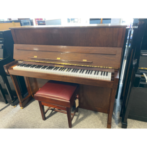 Second Hand Hoffman T122 Upright Piano, Polished Walnut, c. 2010