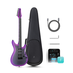 Enya Nova Go Inspire ELectric Guitar, Royal Purple, Buil-in Speaker